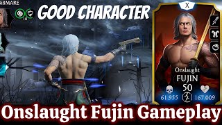 Fujin Onslaught Fusion X FW Gameplay Review MK Mobile | Tornado 🌪 Ambush cool passive.