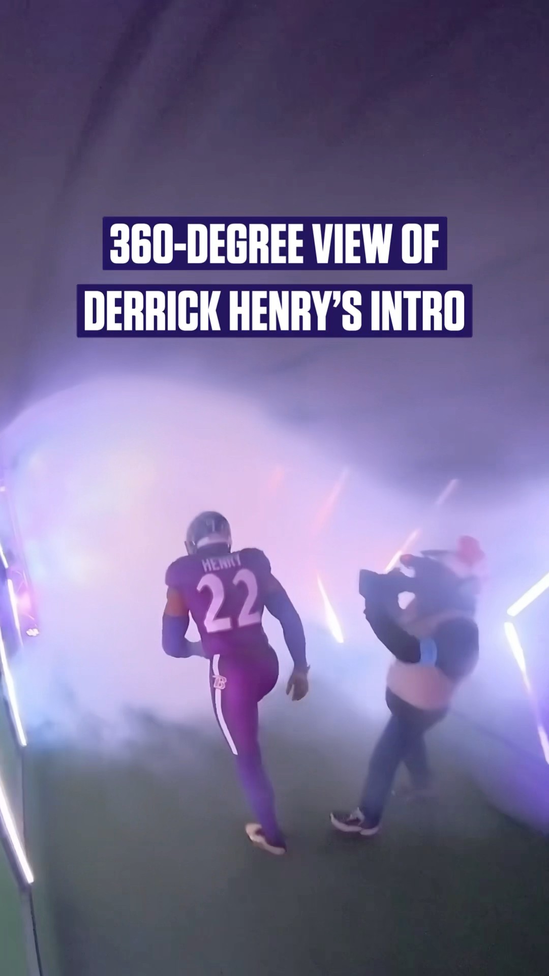 Get an up-close view of King Henry running out of the tunnel! #nfl #ravens #derrickhenry #shorts