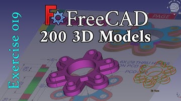 200 3D Models in FreeCAD: Exercise 19