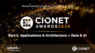 CIONET Awards Part 1 - Data & AI