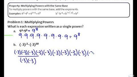 7 3 Multiplying Powers with the Same Base Video Lesson