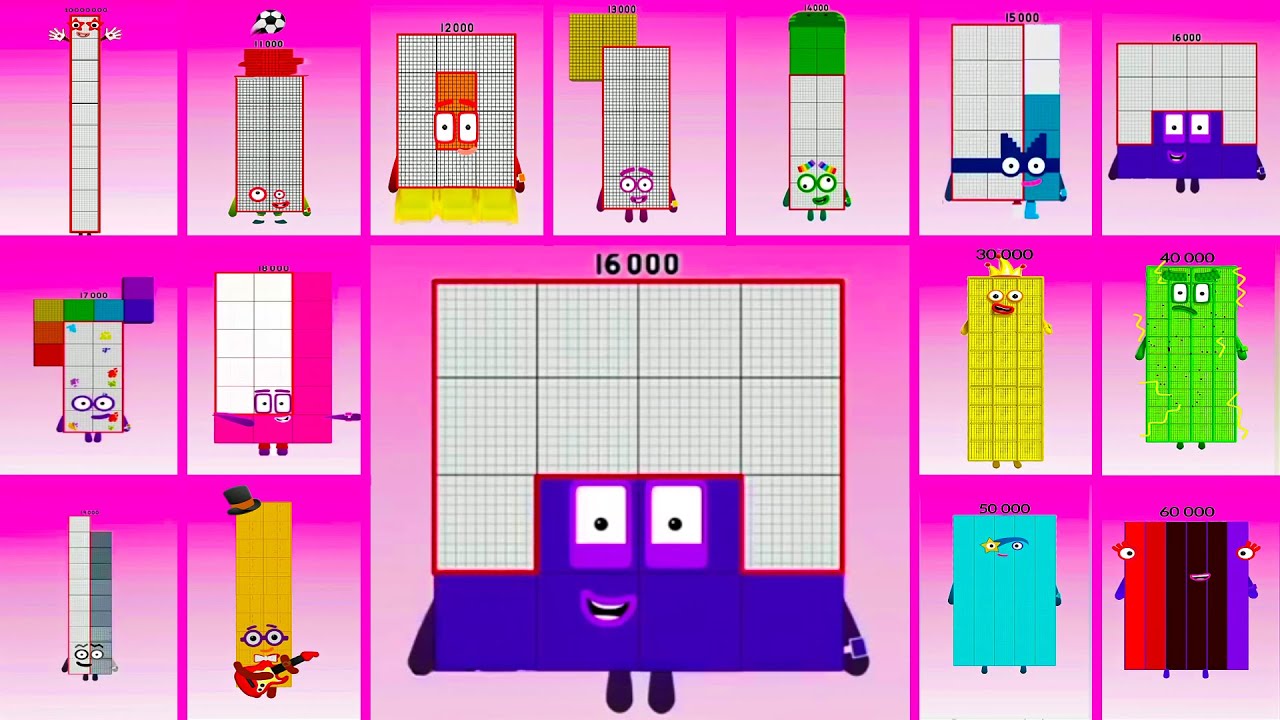 Sprunki OC ALL Numberblocks 10, 000 - 60, 000 | Compilation Incredibox #sprunki #numberblock #Funny