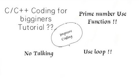 C/C++ Coding for bigginers : Prime number use function Tutorial