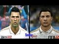 FIFA 12 vs PES 2012 Barcelona & Real Madrid faces comparison !!