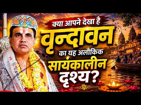 क्या आपने देखा है वृन्दावन का यह अलौकिक सायंकालीन दृश्य? BY Swami Raghvacharya Ji Maharaj
