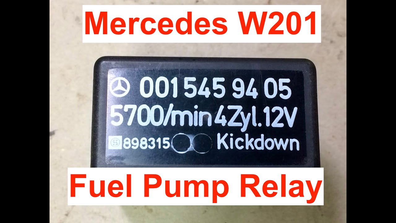 Mercedes W201 190E Fuel Pump Relay also W124 - YouTube