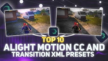TOP 10 PUBG ALIGHT MOTION CC AND TRANSITION XML PRESETS || CC FOR ALIGHT MOTON | @DAILYreact08