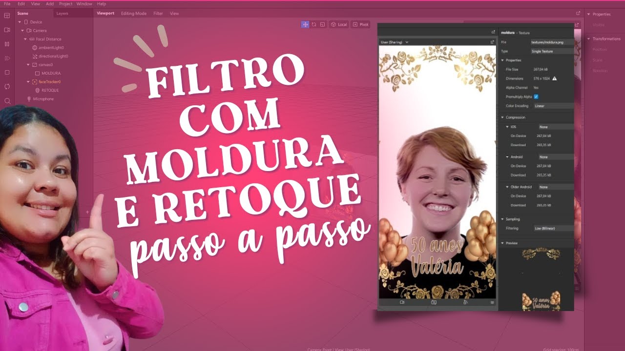 COMO CRIAR FILTRO PARA INSTAGRAM COM MOLDURA E RETOQUE aula 1 curso