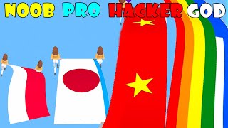 Noob Vs Pro Vs Hacker Vs God  Flag Painters