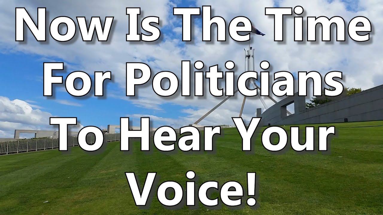 Now Is The Time For Politicians To Hear Your Voice! - YouTube