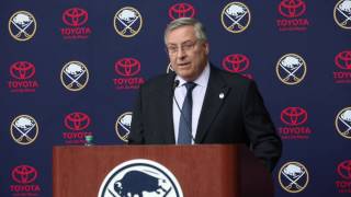 Celebrity Terry Pegula speaks to the media Profile