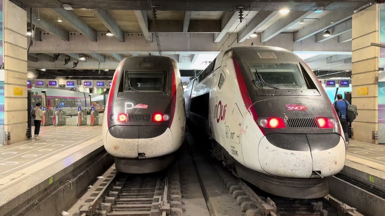 TGV TER Transilien N en gare de Paris Montparnasse