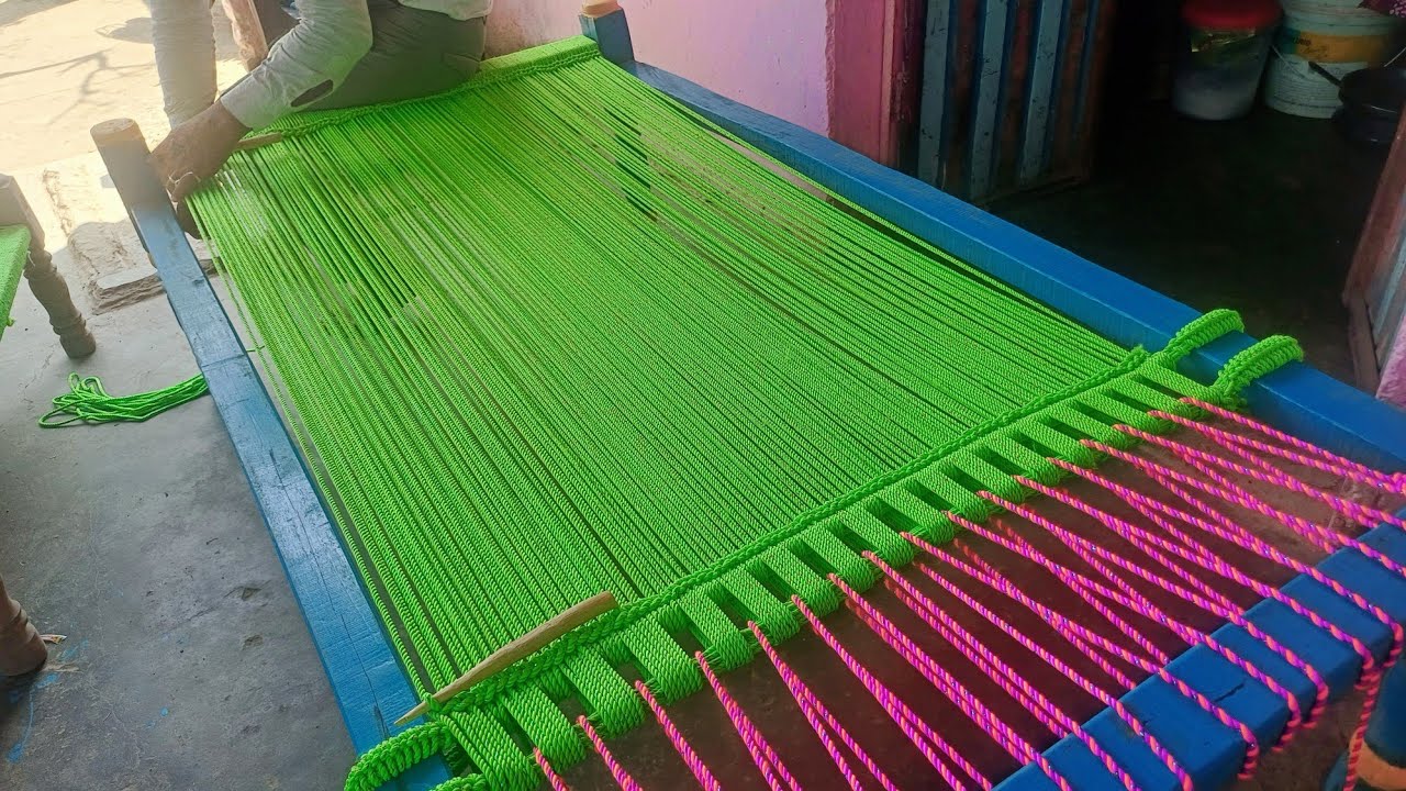 चारपाई में ताना बनाने का तरीका शुरू से लेकर लास्ट तक #long #video #lokesh LG 7210 #desilifestyle