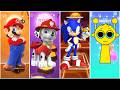 Mario vs Paw patrol vs Sonic vs Sprunki Tiles HOP #55
