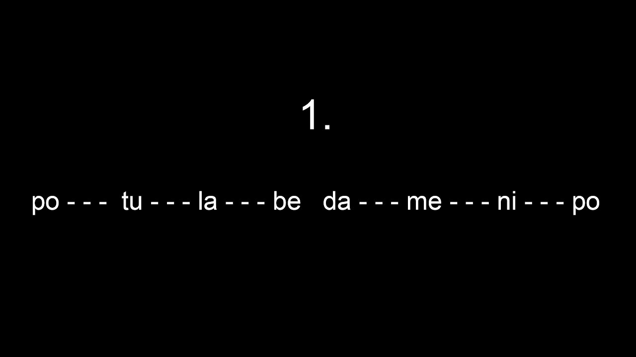 Po Tu La Be Da | 1 to 10 // singing exercises - HIGH to LOW