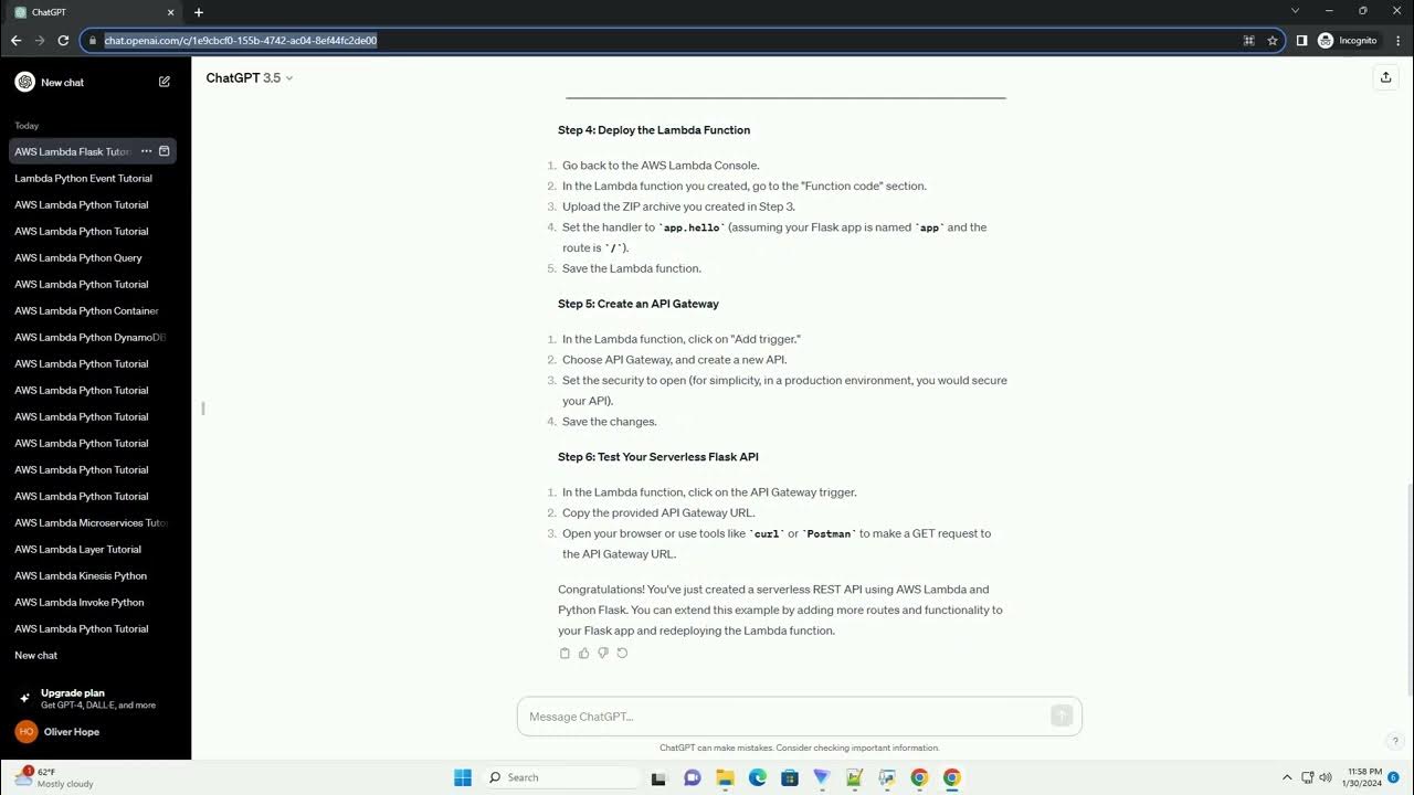 aws lambda python flask rest api - YouTube