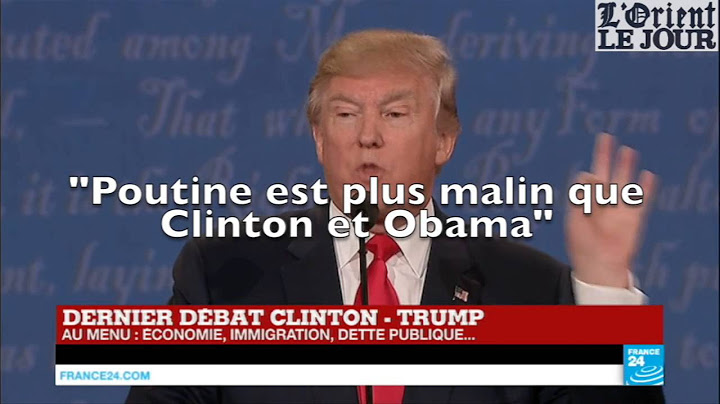 Les moments forts du dernier débat Trump Clinton