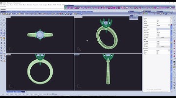 Jewelry Engagement Ring Training By Rhino 3D And Gemvision Matrix  - For CAD CAM - Tutorials Part 3
