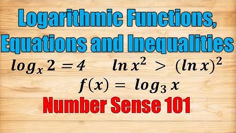 Logarithmic Functions, Equations and Inequalities