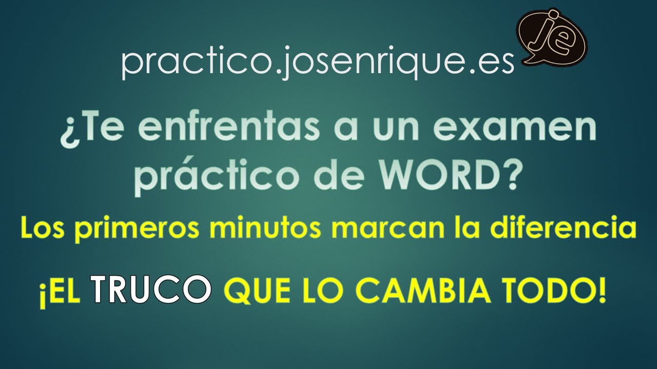 💡 TRUCO para examen PRÁCTICO de WORD | Aprueba tus oposiciones