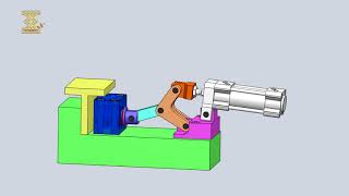 Push-rod clamp with togglelever mechanism.