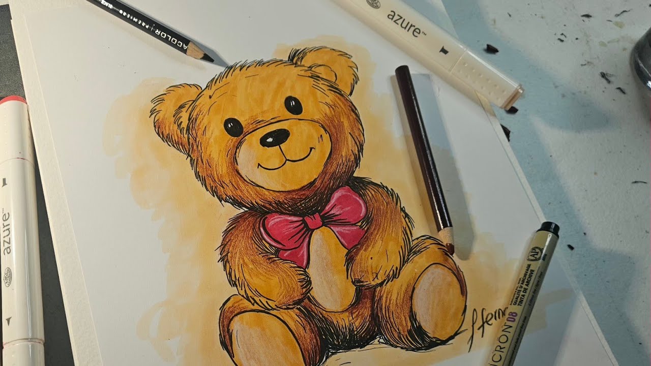 DIBUJANDO UN OSITO A COLOR