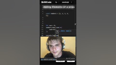 Noob vs Pro: Adding Array Elements in JavaScript #coding  #shorts #KriCode
