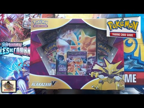 Opening of the Alakazam V box, pokemon cards