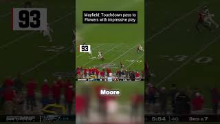 Mayfield: Touchdown pass to Flowers with impressive play #NFL #AmericanFootball #Football #USsports