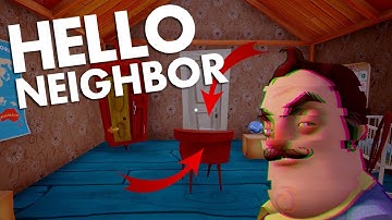 Hello Neighbor ALPHA 2 UPDATE - Hidden Room + Key Card, Glitching the Neighbor - Gameplay Highlights