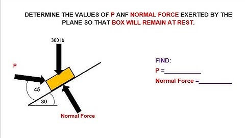 INCLINED PROBLEMS : HOW TO SOLVE UNKNOWN FORCE AND NORMAL FORCE - ENGINEERING MECHANICS (TAGALOG)
