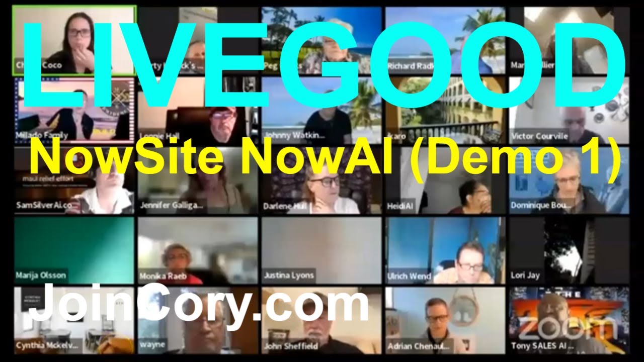 LIVEGOOD NowSite, NowAI Software Tutorial (Demo 1)