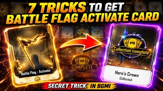 7 Tricks To Get Battle Flag Activate Card In Bgmi U0026 Pubg Mobile  Card Collection Exchange Trick