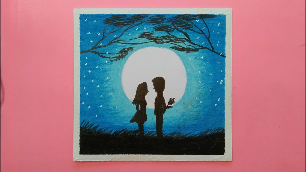 Oil Pastel Drawing Romantic Couple on Vaentine's Day YouTube