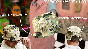 DIY Snapback Bucket Hat STEP BY STEP INSTRUCTIONS + Printable PDF Pattern (EASY TO FOLLOW PROJECT)