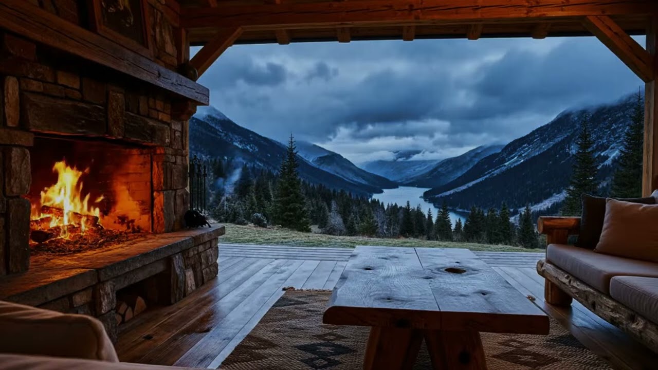 Serene Rain and Gentle Thunder Rolling Across a Quiet Woodland Scene for Relaxation and Focus