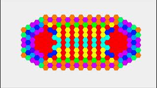 Sum of Neighbours Cellular Automaton, Hexagon Grid