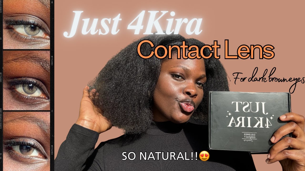 I TRIED JUST4KIRA CONTACT LENSES✨| NATURAL | for DARK BROWN EYES (FIRST TIME TRYING CONTACT LENSES)