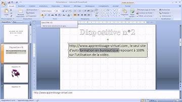 Powerpoint :  Mise en forme des caractères dans une zone de texte