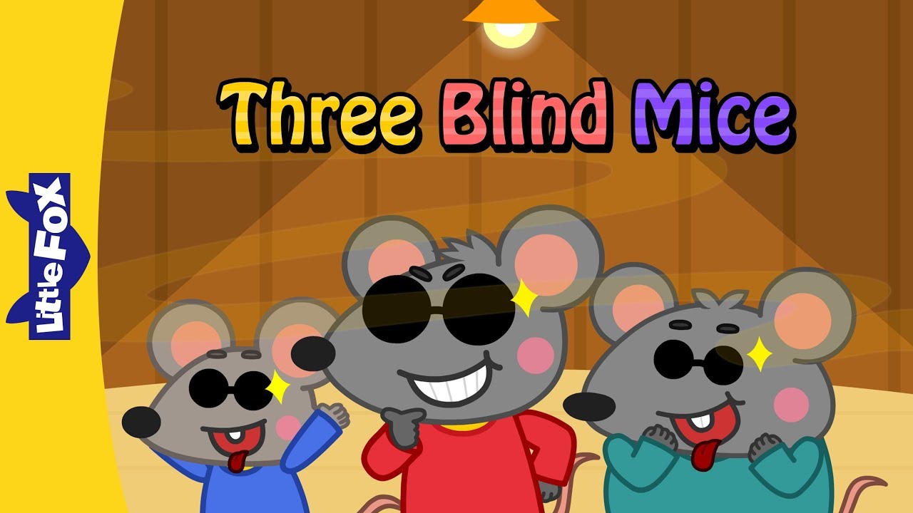 Three mice. Three Blind Mice. 3 Blind Mice. Three Blind Mice Song Nursery Rhymes Kids Songs cartoon channel Jr.