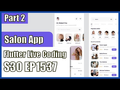 [Flutter] Flutter Live Coding EP1537 (Salon App Part 2) - YouTube