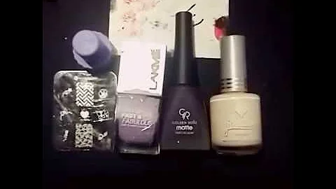 Best way to do a nail art using stamper. violet na...