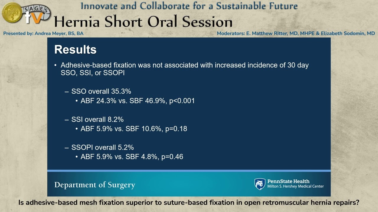 Is adhesive-based mesh fixation superior to suture-based fixation in open retromuscular hernia r...