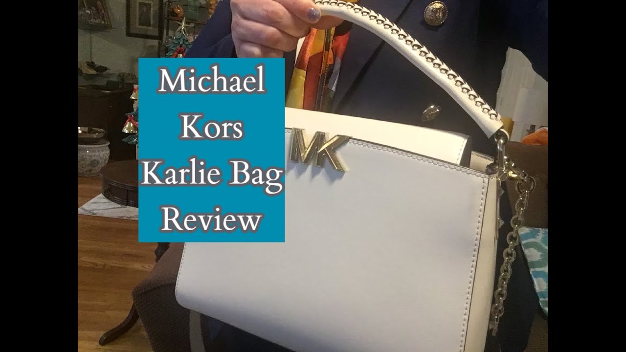 UNBOXING MICHAEL KORS KARLIE SMALL LEATHER CROSSBODY BAG 