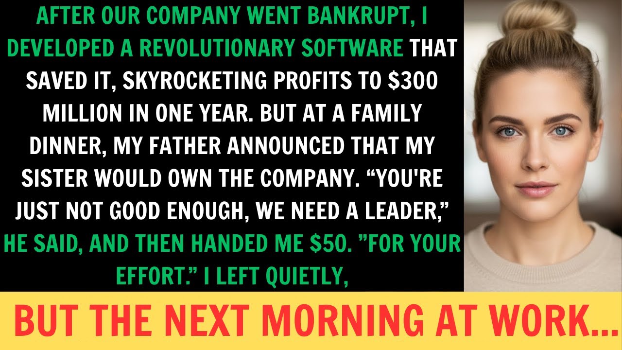 My Software Saved Our Family Company From Bankruptcy,Then Dad Said; You're Sister Will Take Over Now