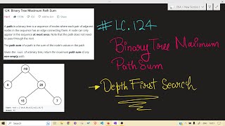 LeetCode | 124. Binary Tree Maximum Path Sum | Tree | DFS | Postorder