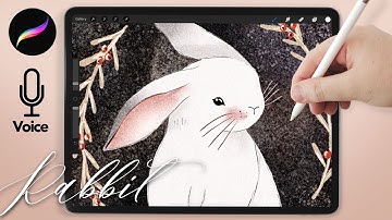 Watercolor Rabbit Illustration // Procreate Watercolor Brushes // How to Paint a Bunny