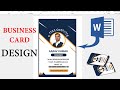 How to Design a professional business card in Microsoft word