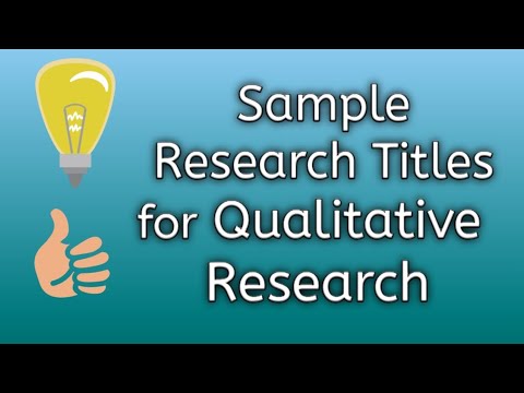 research title qualitative examples