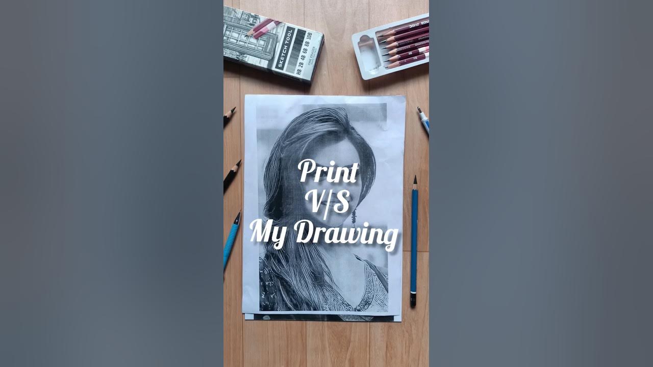 Print vs Drawing shorts drawing youtubeshorts YouTube